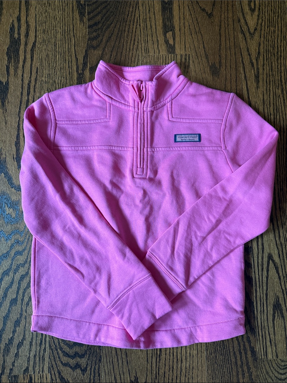Vineyard Vines Bright Pink Kids Quarter-Zip Shep Sweatshirt